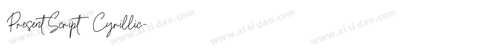 PresentScript Cyrillic字体转换